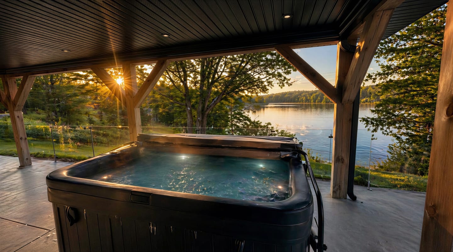 Spa quatre saisons avec vue sur le lac